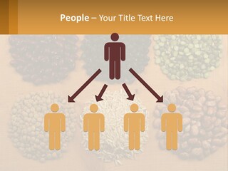 A Wooden Table Topped With Lots Of Different Types Of Beans PowerPoint Template