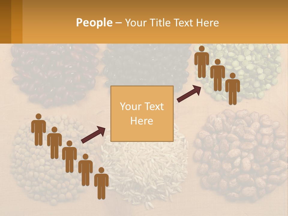 A Wooden Table Topped With Lots Of Different Types Of Beans PowerPoint Template