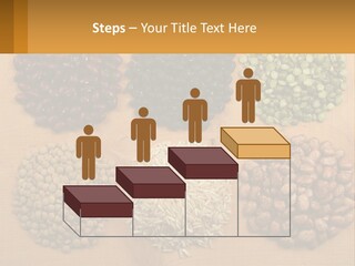 A Wooden Table Topped With Lots Of Different Types Of Beans PowerPoint Template