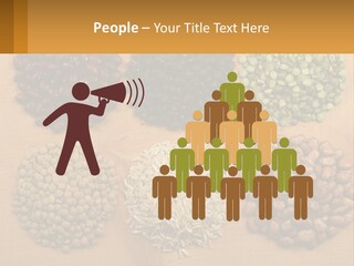 A Wooden Table Topped With Lots Of Different Types Of Beans PowerPoint Template