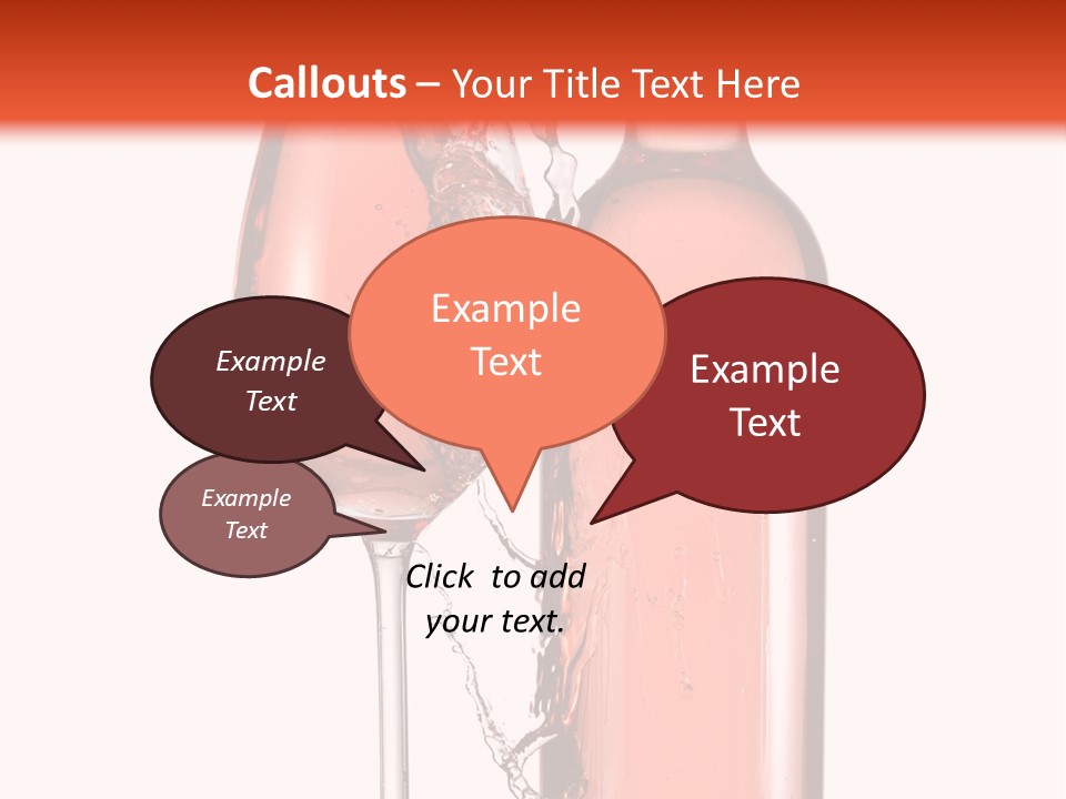 A Bottle Of Wine And A Glass Of Wine Powerpoint Template PowerPoint Template