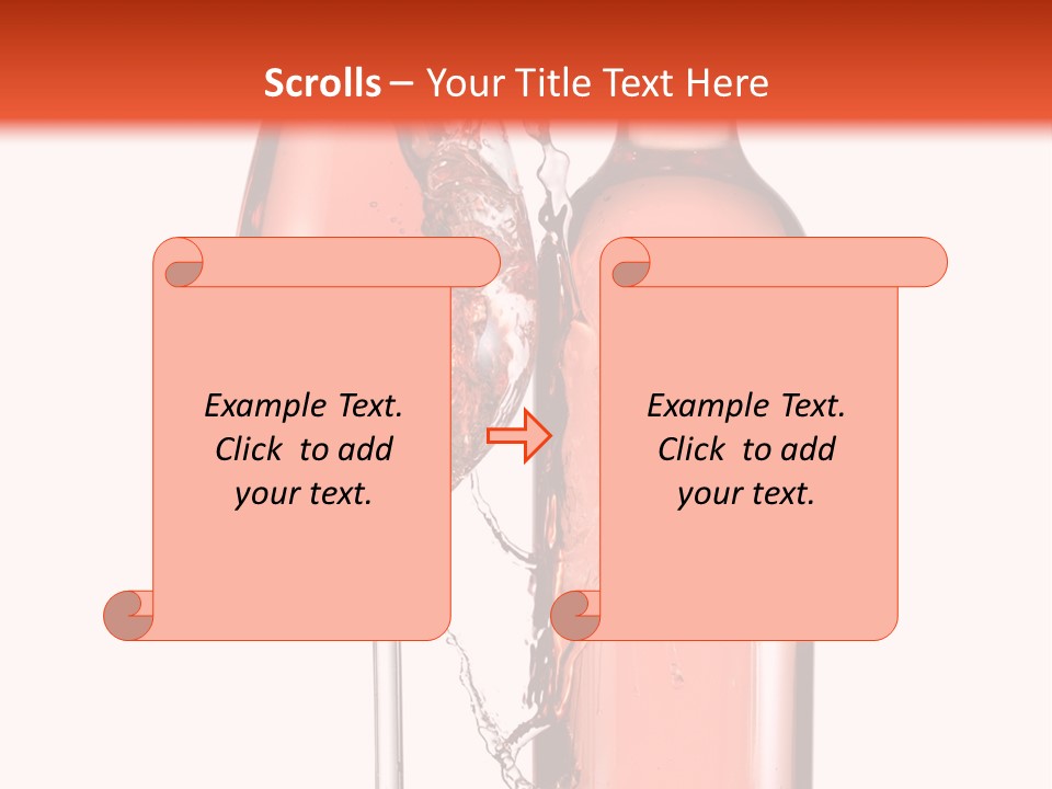 A Bottle Of Wine And A Glass Of Wine Powerpoint Template PowerPoint Template