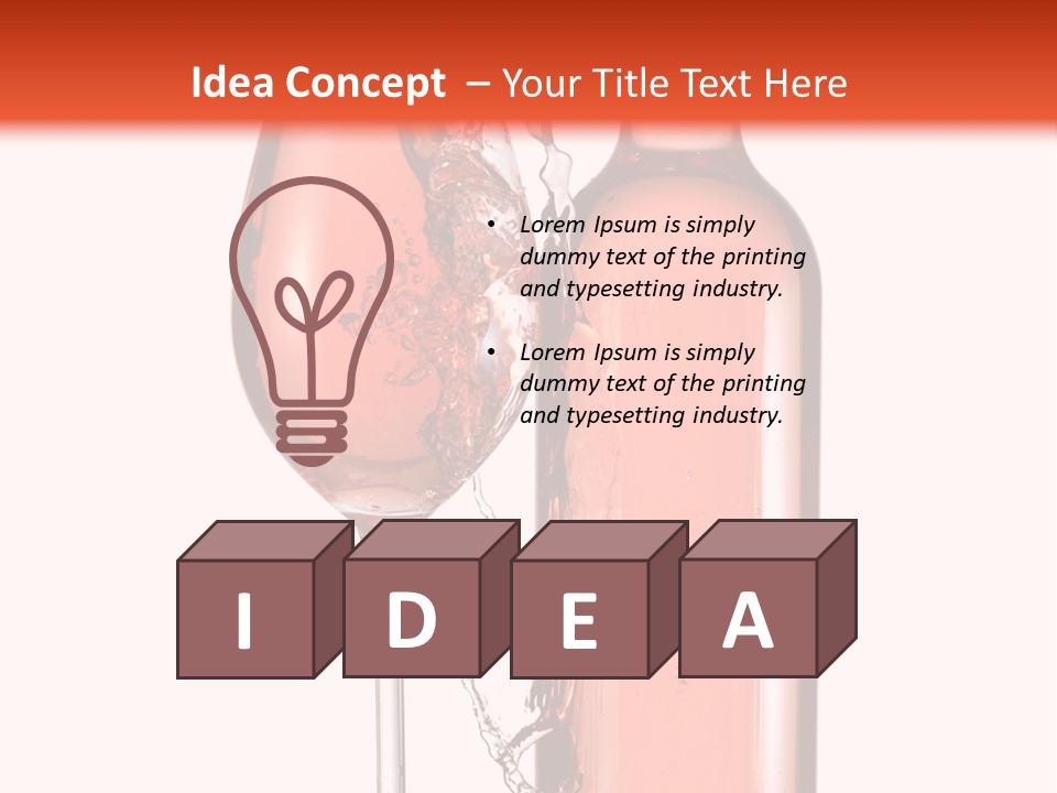 A Bottle Of Wine And A Glass Of Wine Powerpoint Template PowerPoint Template