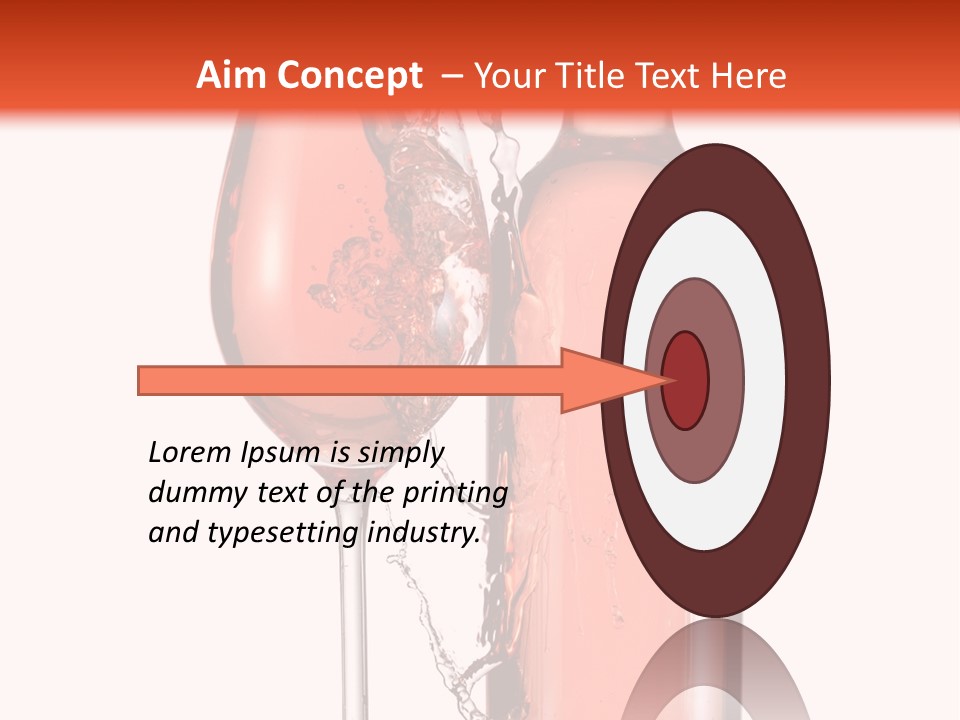 A Bottle Of Wine And A Glass Of Wine Powerpoint Template PowerPoint Template