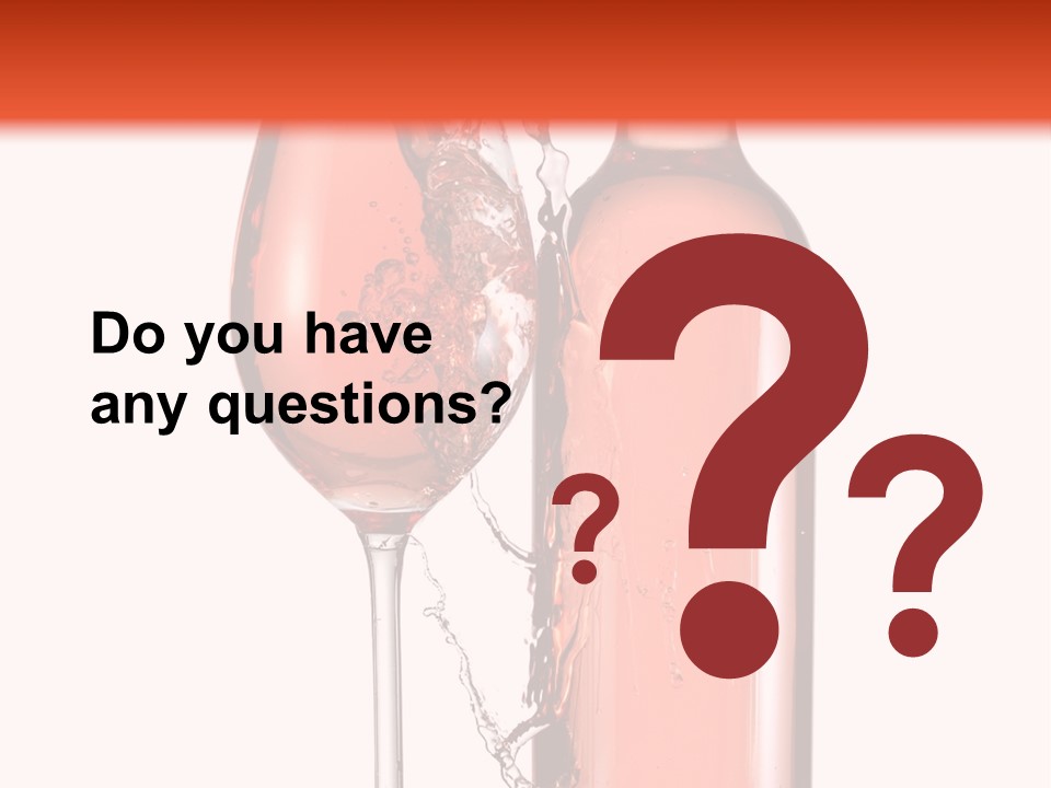 A Bottle Of Wine And A Glass Of Wine Powerpoint Template PowerPoint Template