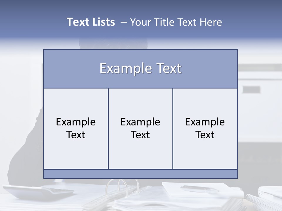 A Man Sitting At A Desk With His Hands On His Head PowerPoint Template