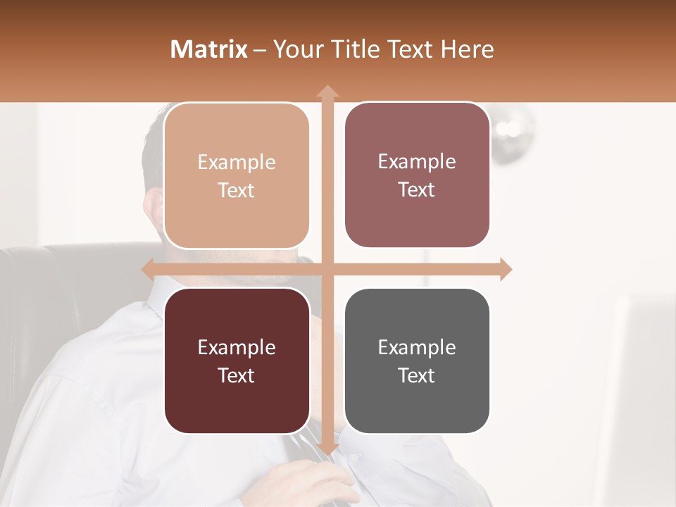 A Man Sitting In A Chair Adjusting His Tie PowerPoint Template