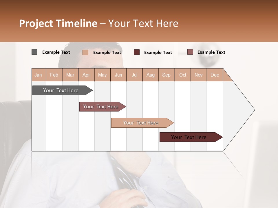 A Man Sitting In A Chair Adjusting His Tie PowerPoint Template