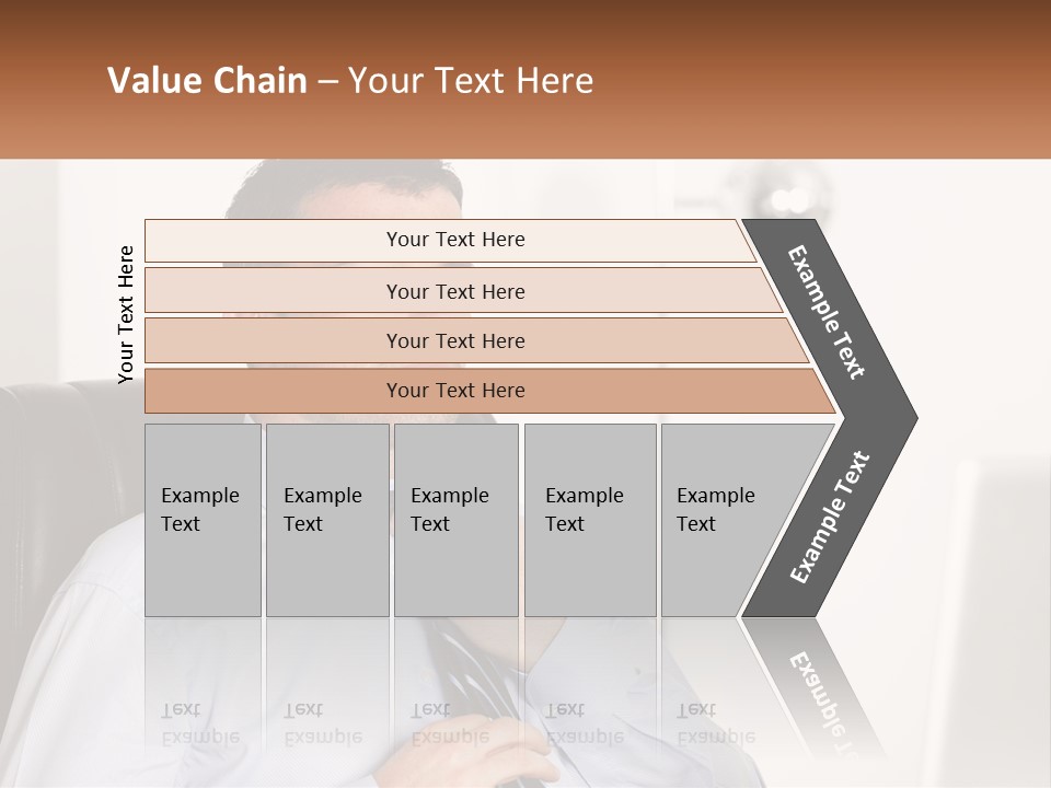 A Man Sitting In A Chair Adjusting His Tie PowerPoint Template