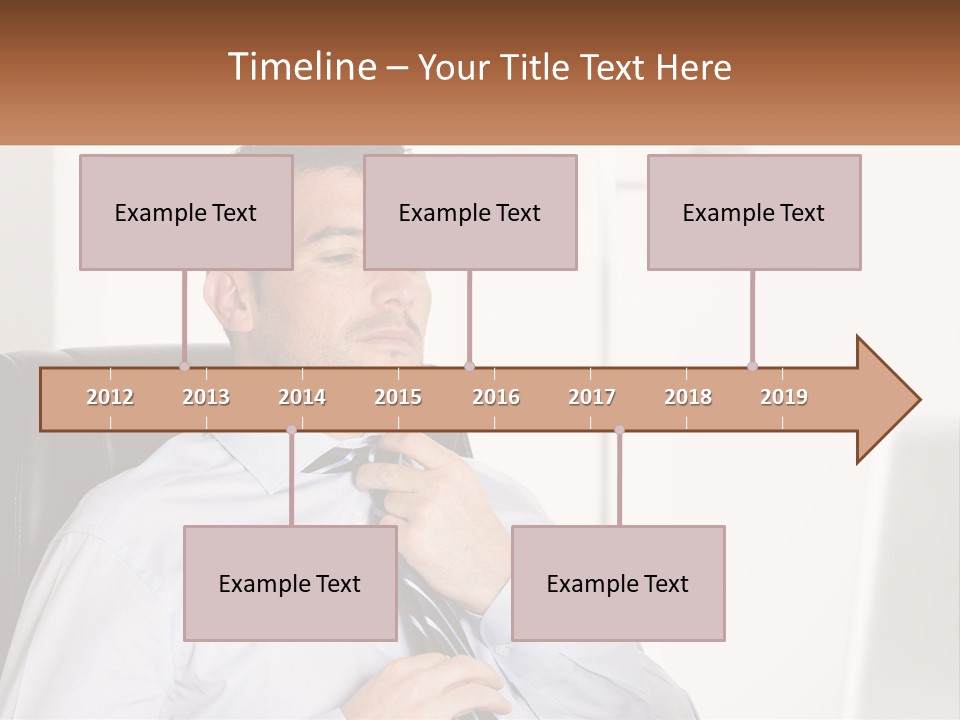 A Man Sitting In A Chair Adjusting His Tie PowerPoint Template
