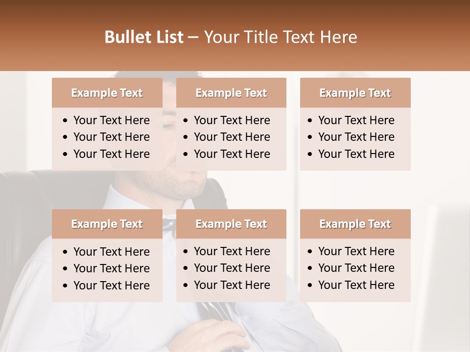 A Man Sitting In A Chair Adjusting His Tie PowerPoint Template