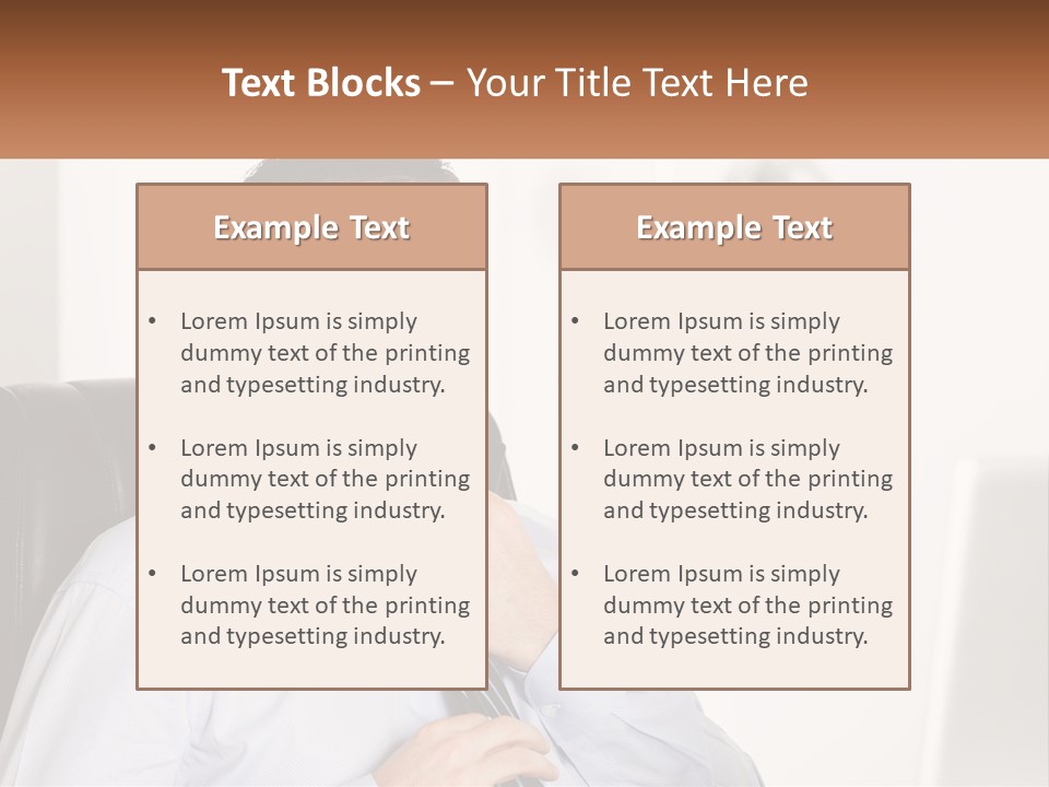 A Man Sitting In A Chair Adjusting His Tie PowerPoint Template
