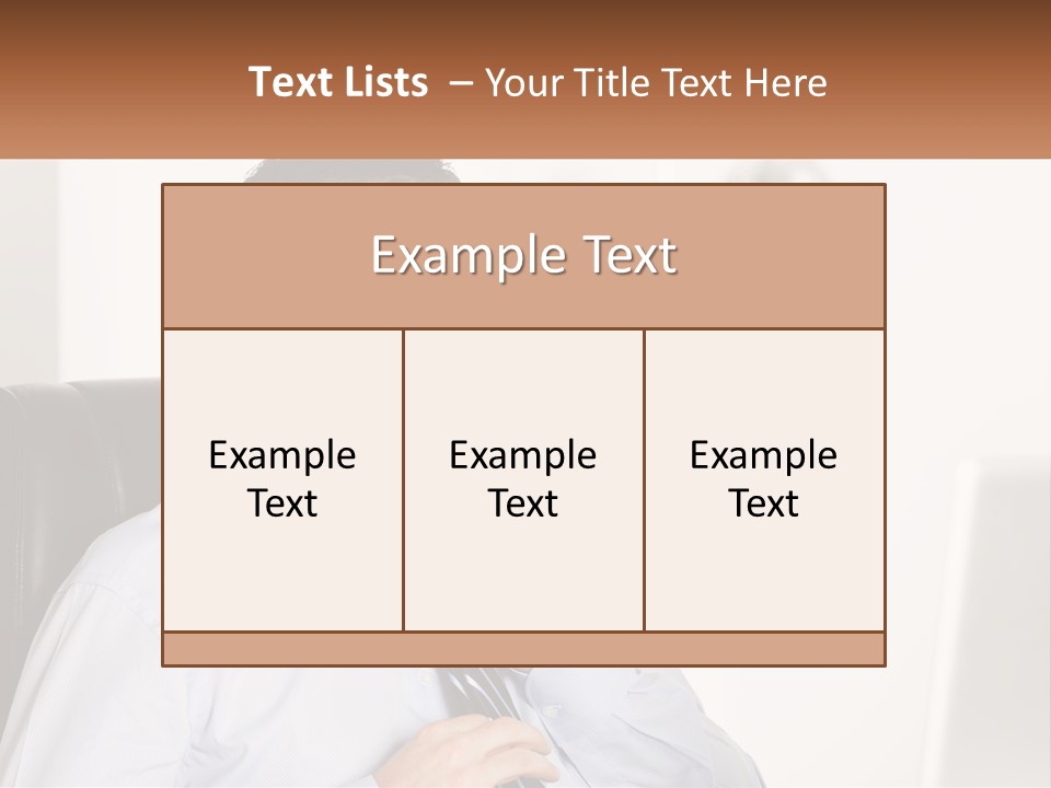 A Man Sitting In A Chair Adjusting His Tie PowerPoint Template