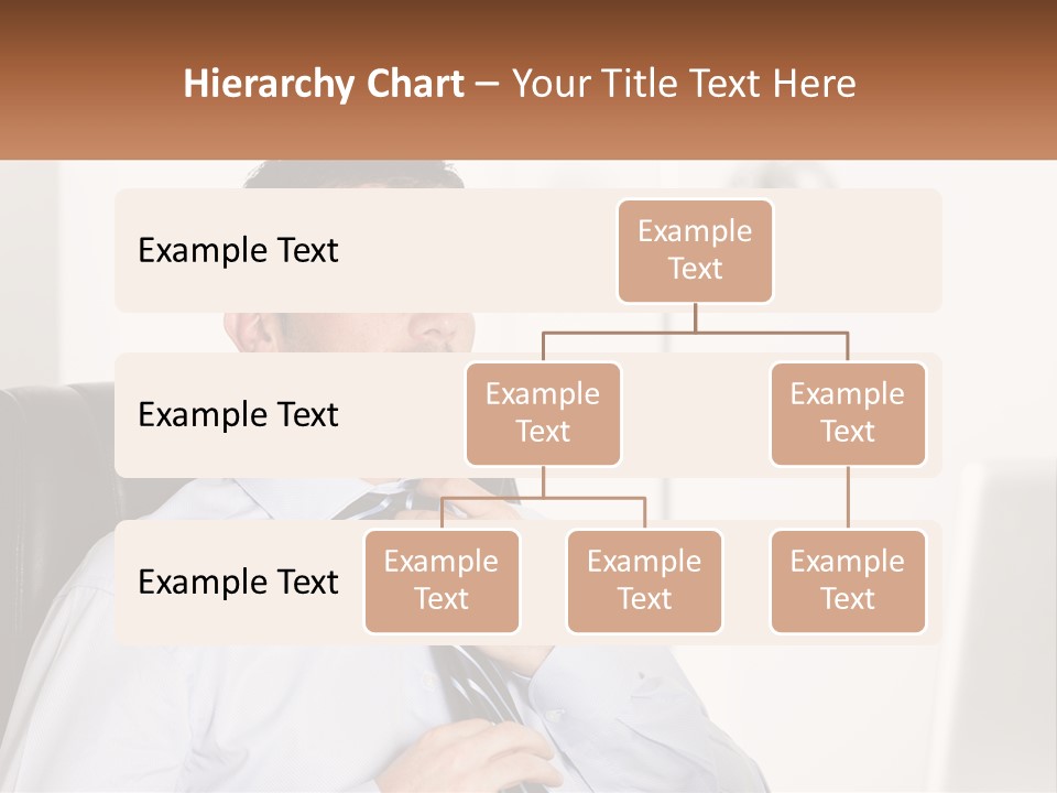 A Man Sitting In A Chair Adjusting His Tie PowerPoint Template