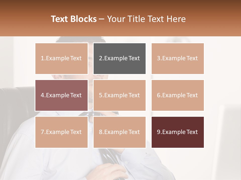 A Man Sitting In A Chair Adjusting His Tie PowerPoint Template