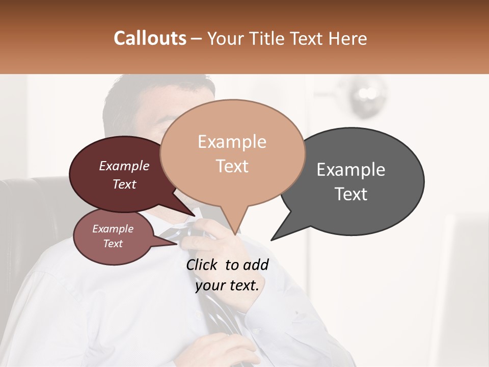 A Man Sitting In A Chair Adjusting His Tie PowerPoint Template