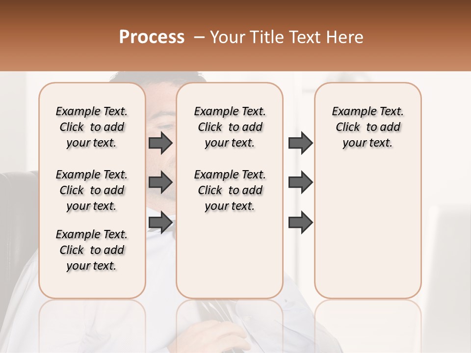 A Man Sitting In A Chair Adjusting His Tie PowerPoint Template