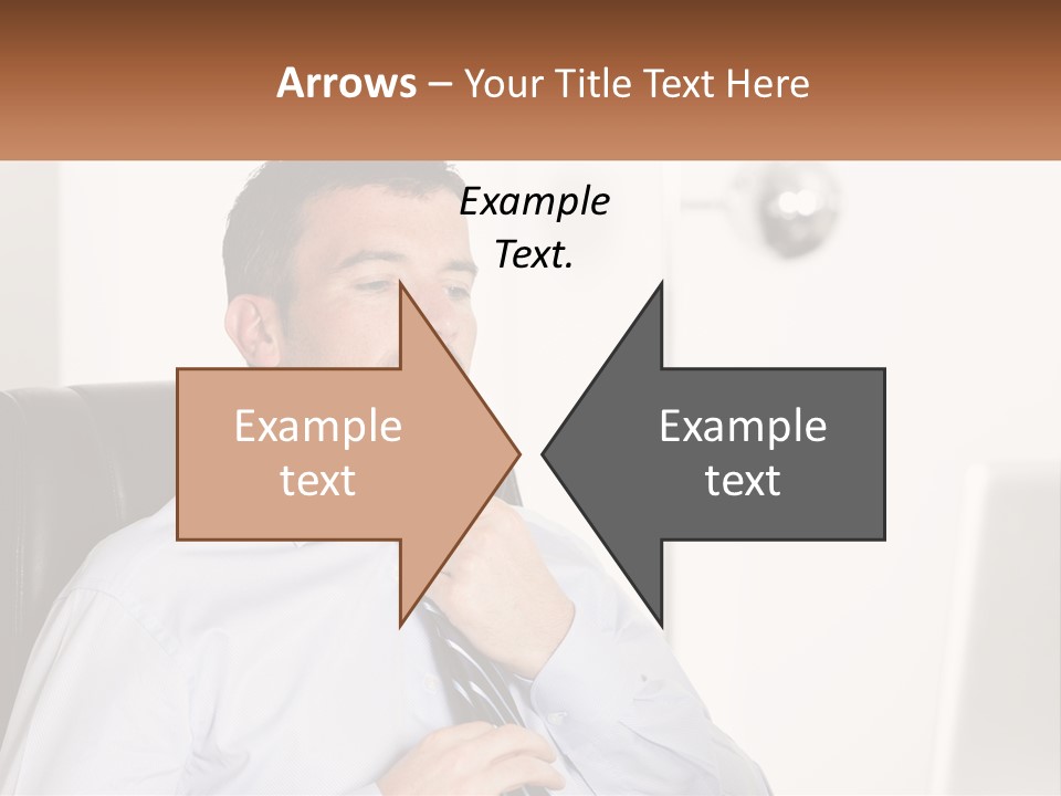 A Man Sitting In A Chair Adjusting His Tie PowerPoint Template