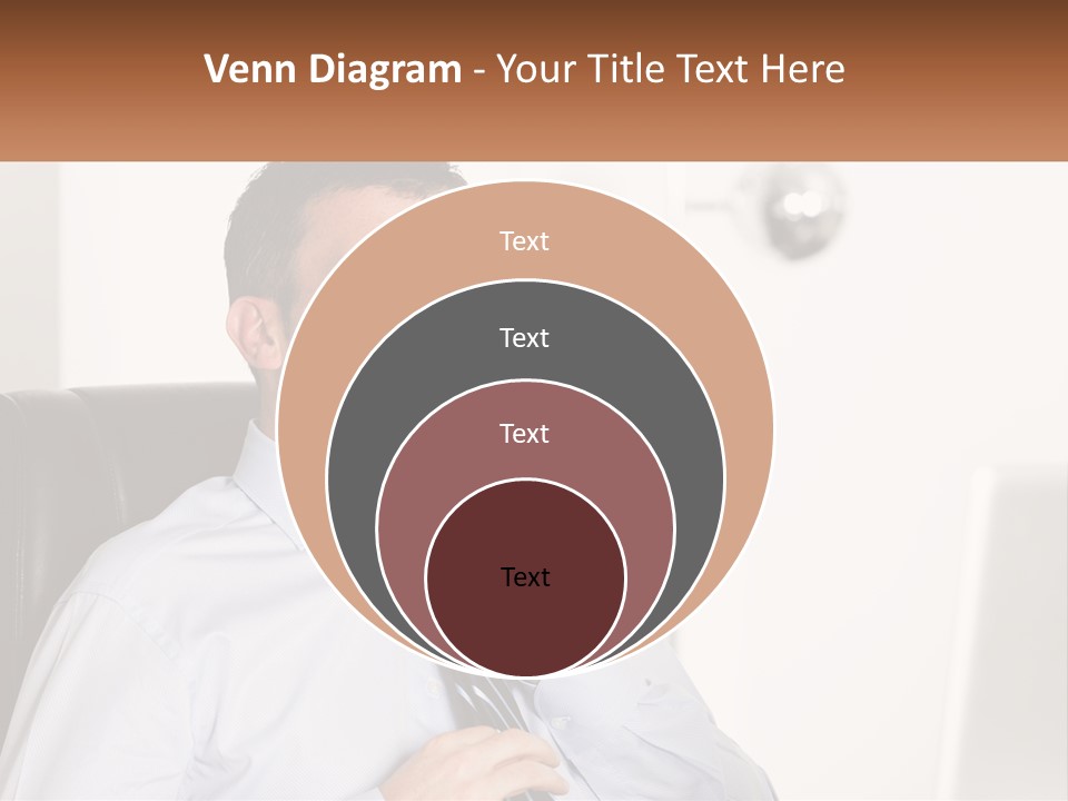 A Man Sitting In A Chair Adjusting His Tie PowerPoint Template