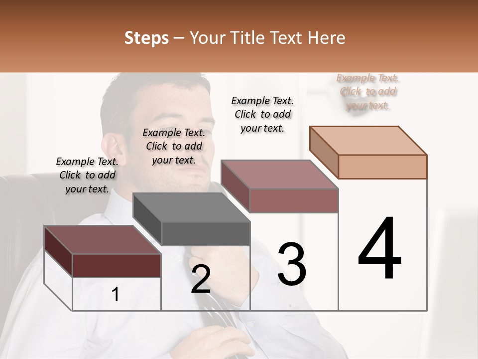 A Man Sitting In A Chair Adjusting His Tie PowerPoint Template