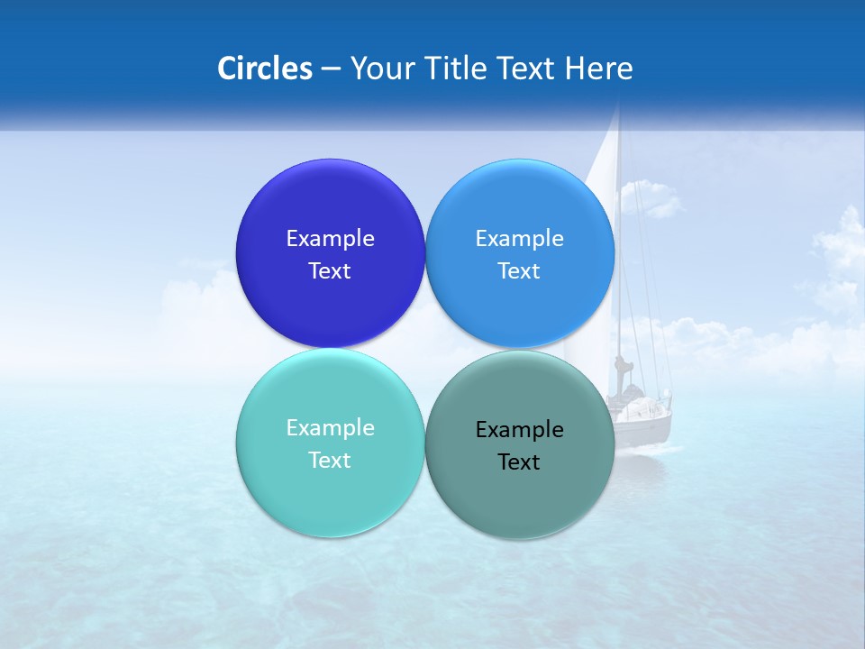 A Sailboat Floating In The Ocean On A Sunny Day PowerPoint Template