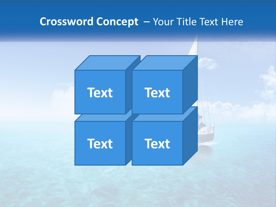 A Sailboat Floating In The Ocean On A Sunny Day PowerPoint Template