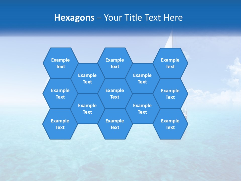 A Sailboat Floating In The Ocean On A Sunny Day PowerPoint Template