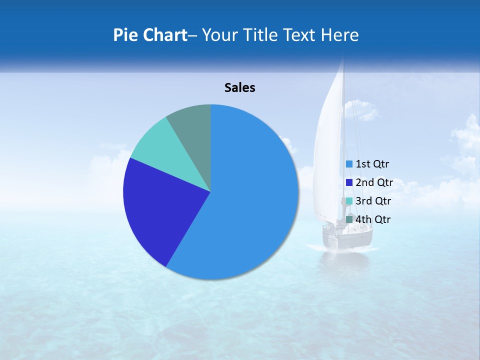 A Sailboat Floating In The Ocean On A Sunny Day PowerPoint Template