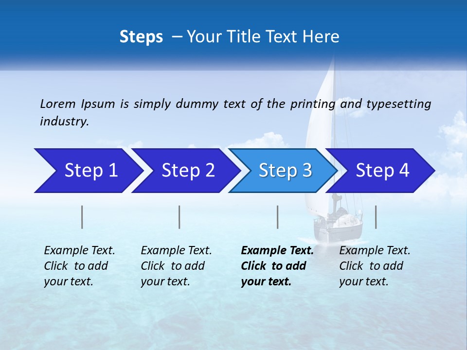A Sailboat Floating In The Ocean On A Sunny Day PowerPoint Template