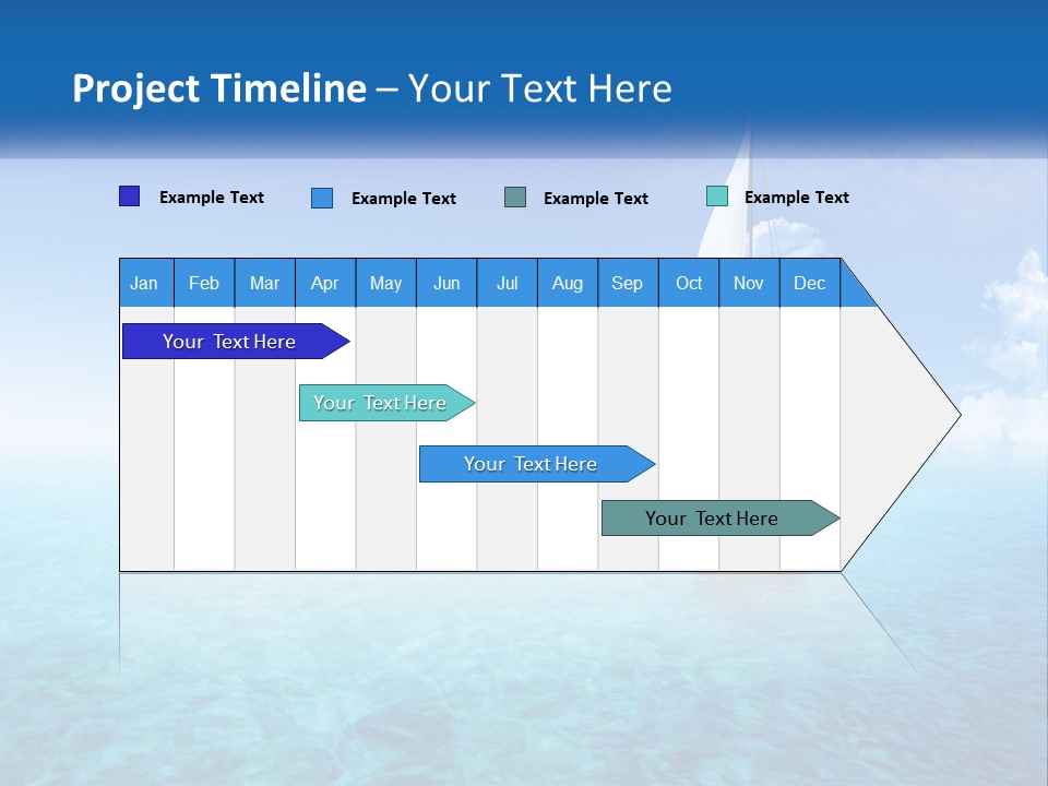 A Sailboat Floating In The Ocean On A Sunny Day PowerPoint Template