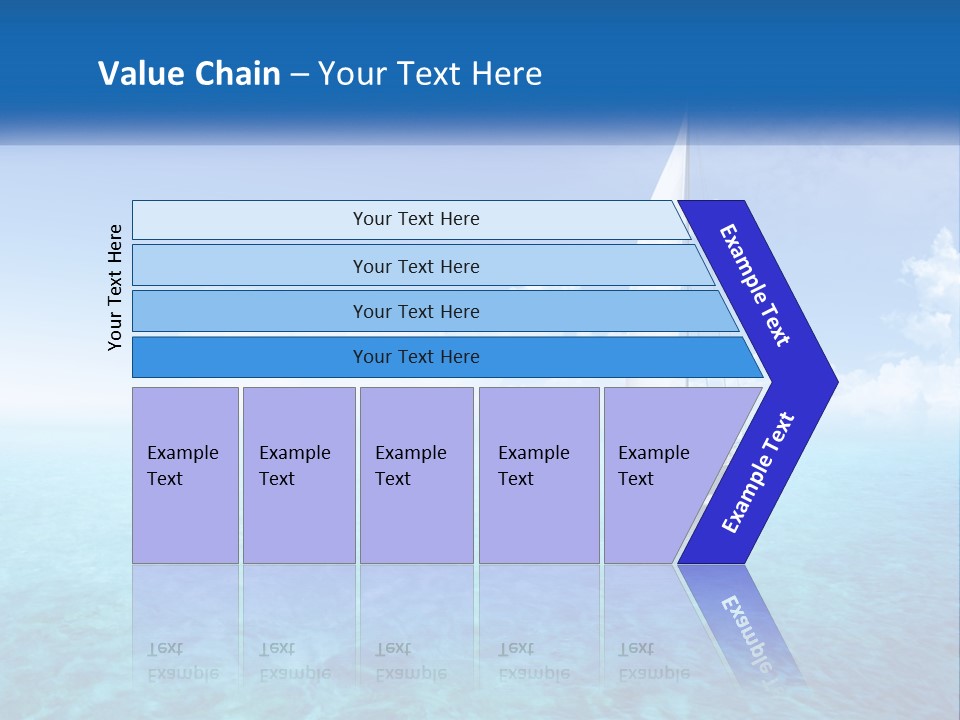 A Sailboat Floating In The Ocean On A Sunny Day PowerPoint Template