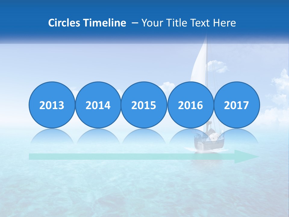 A Sailboat Floating In The Ocean On A Sunny Day PowerPoint Template