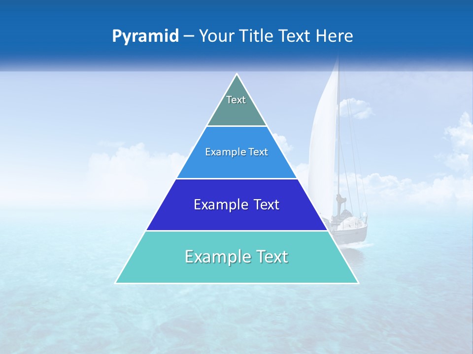 A Sailboat Floating In The Ocean On A Sunny Day PowerPoint Template