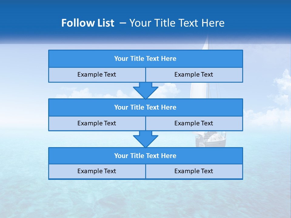 A Sailboat Floating In The Ocean On A Sunny Day PowerPoint Template