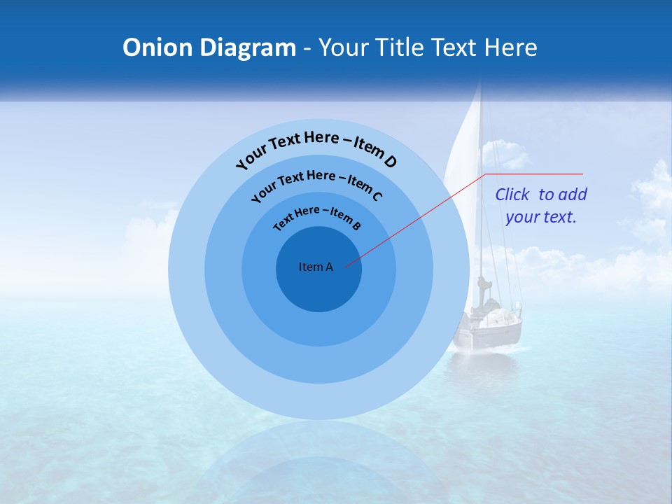 A Sailboat Floating In The Ocean On A Sunny Day PowerPoint Template