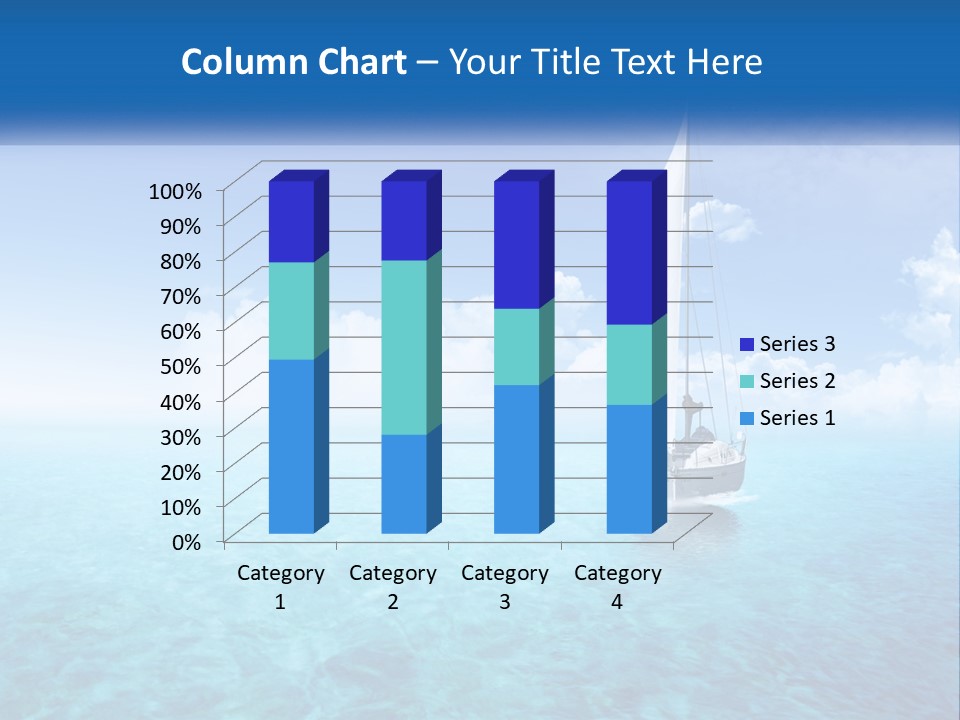 A Sailboat Floating In The Ocean On A Sunny Day PowerPoint Template