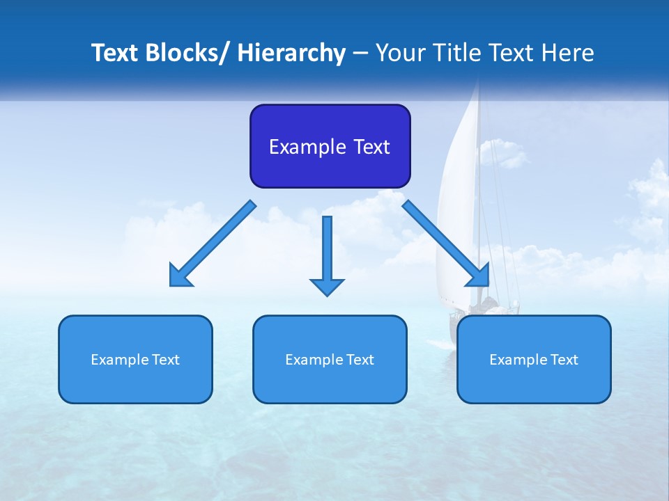 A Sailboat Floating In The Ocean On A Sunny Day PowerPoint Template