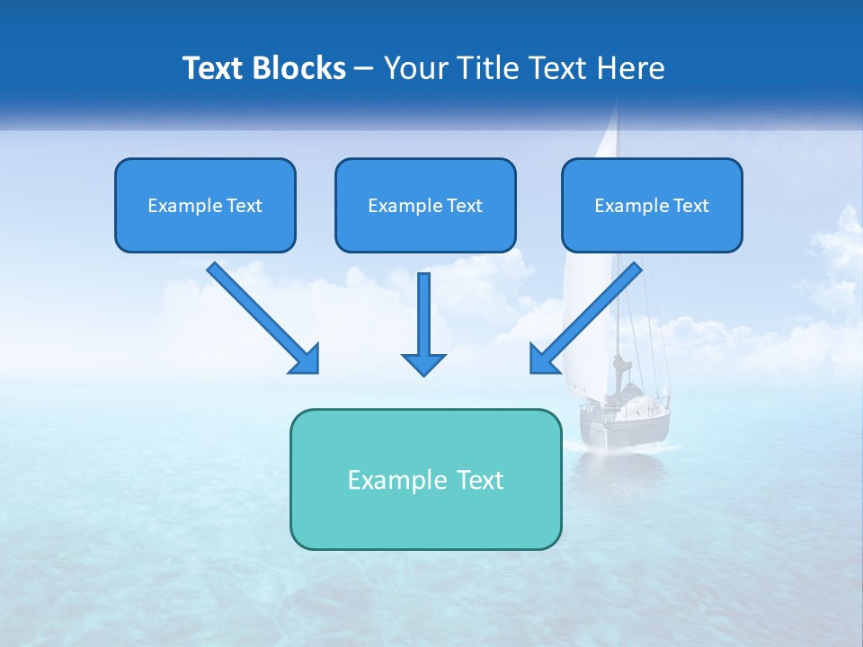 A Sailboat Floating In The Ocean On A Sunny Day PowerPoint Template