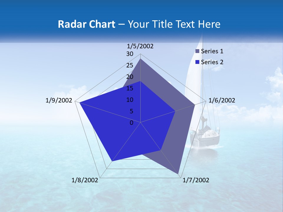 A Sailboat Floating In The Ocean On A Sunny Day PowerPoint Template