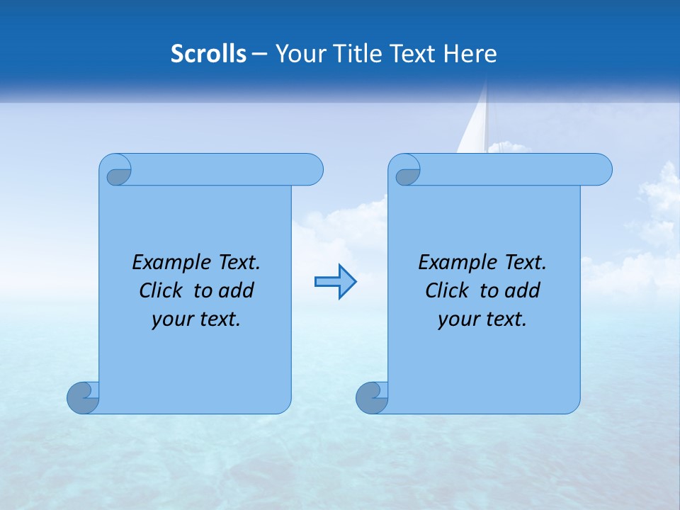 A Sailboat Floating In The Ocean On A Sunny Day PowerPoint Template