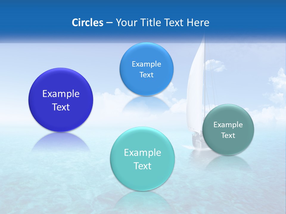 A Sailboat Floating In The Ocean On A Sunny Day PowerPoint Template