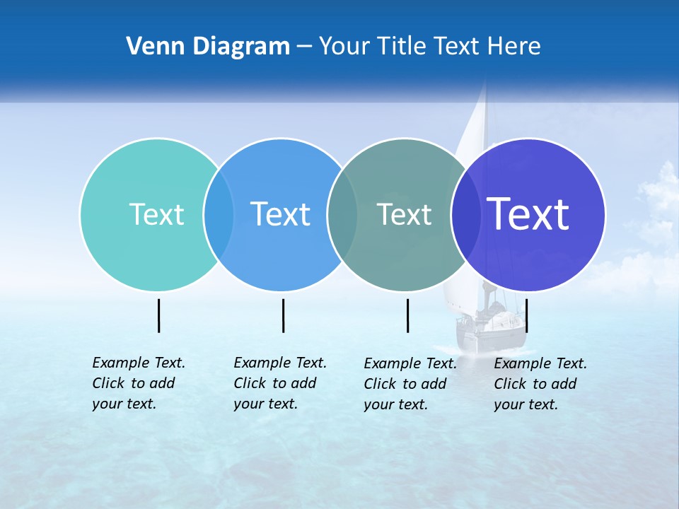 A Sailboat Floating In The Ocean On A Sunny Day PowerPoint Template
