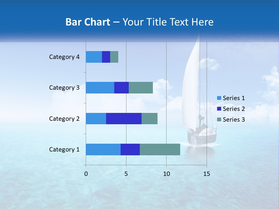 A Sailboat Floating In The Ocean On A Sunny Day PowerPoint Template
