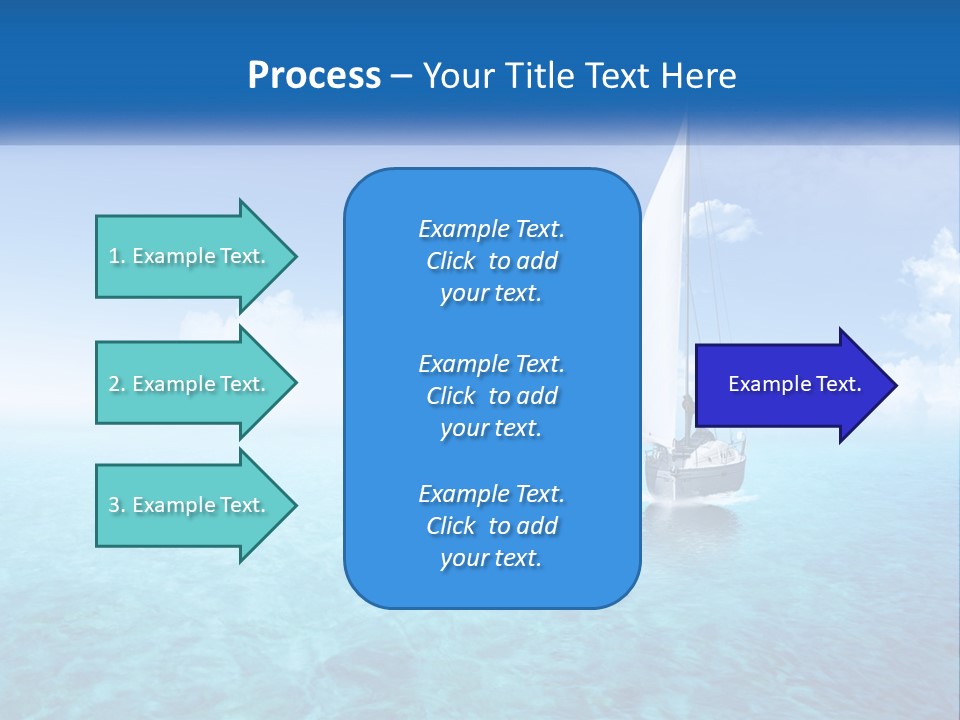 A Sailboat Floating In The Ocean On A Sunny Day PowerPoint Template