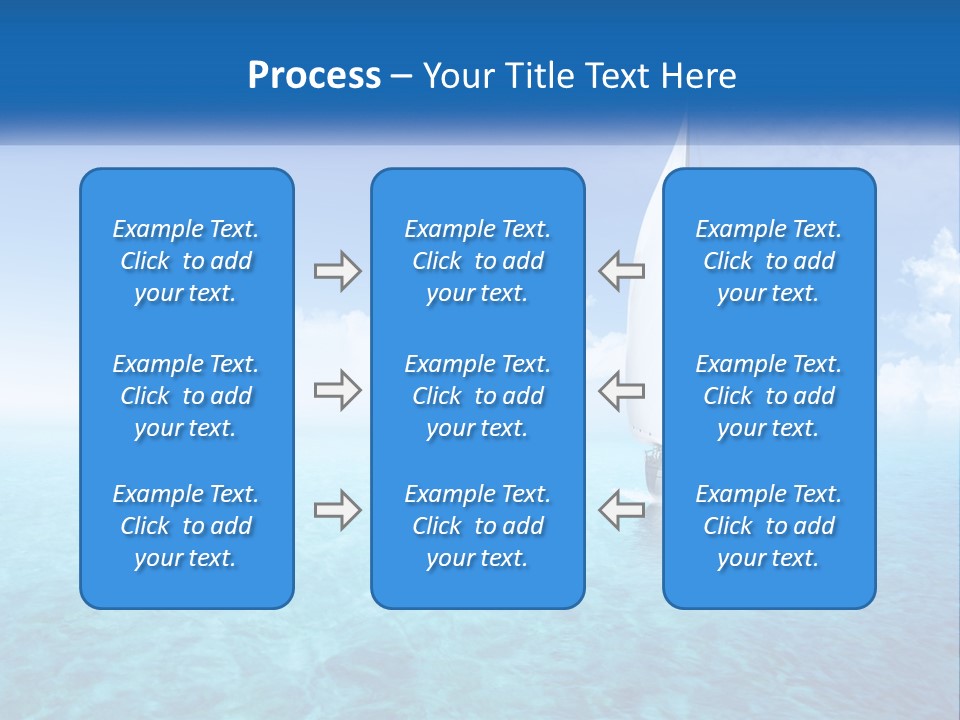 A Sailboat Floating In The Ocean On A Sunny Day PowerPoint Template