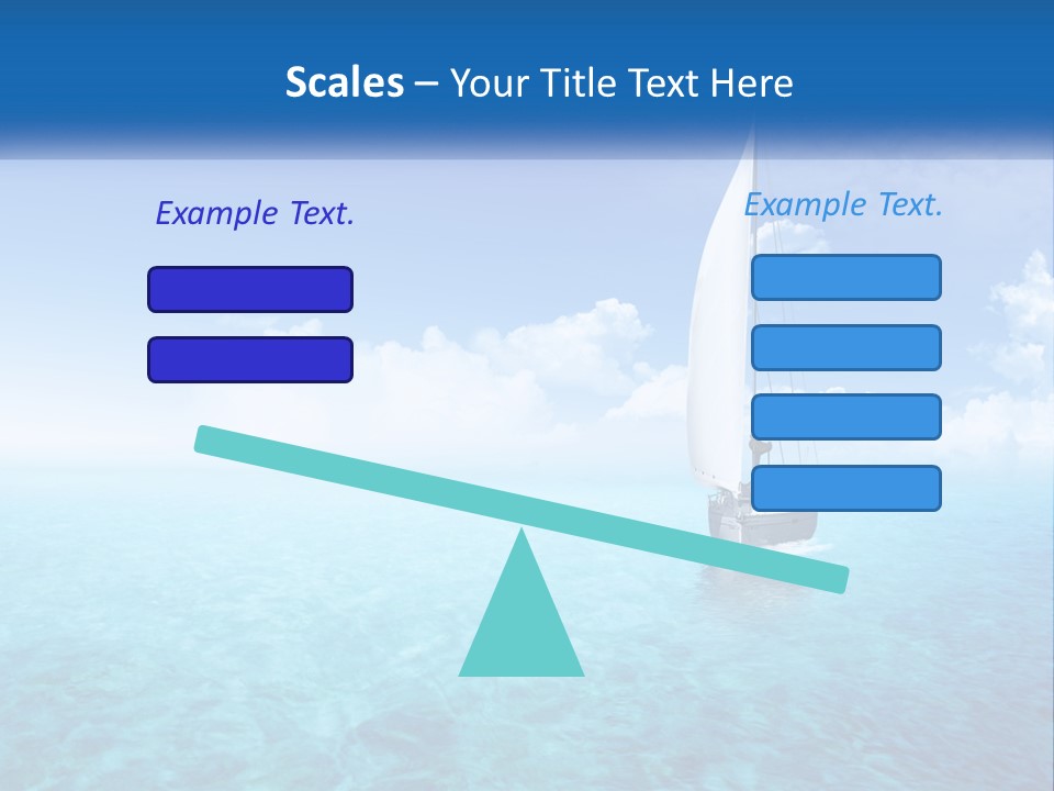 A Sailboat Floating In The Ocean On A Sunny Day PowerPoint Template