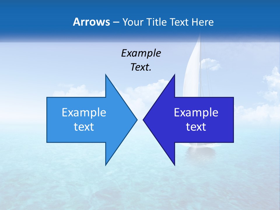 A Sailboat Floating In The Ocean On A Sunny Day PowerPoint Template