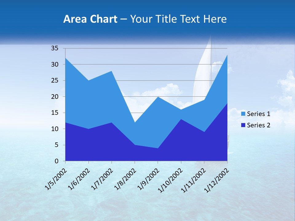 A Sailboat Floating In The Ocean On A Sunny Day PowerPoint Template