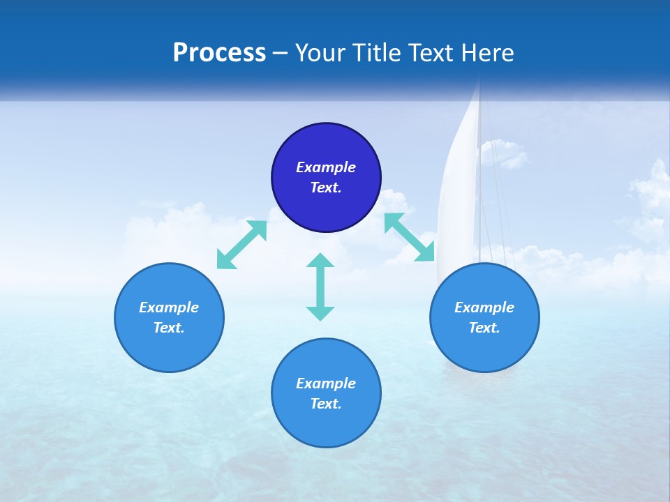 A Sailboat Floating In The Ocean On A Sunny Day PowerPoint Template
