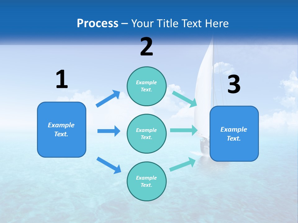 A Sailboat Floating In The Ocean On A Sunny Day PowerPoint Template